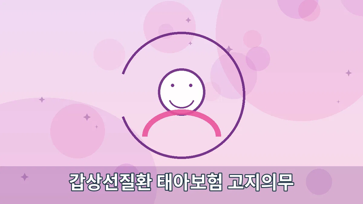 갑상선질환 태아보험 고지의무 안내 이미지 1